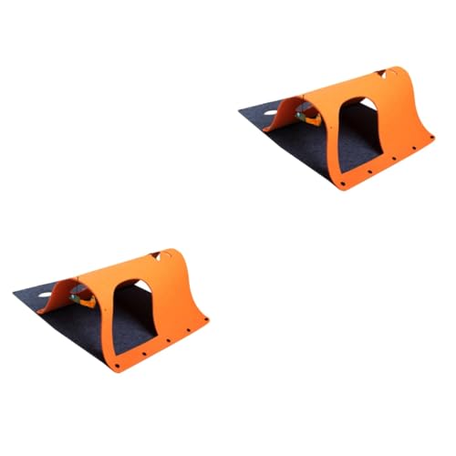 Angoily 2 Stück Katzen-unterhaltungsspielzeug Haustier-spielprodukte Interaktives Katzenspielzeug Tunnel Katzenspielzubehör Orange Robustes Haustier-übungsspielzeug von Angoily