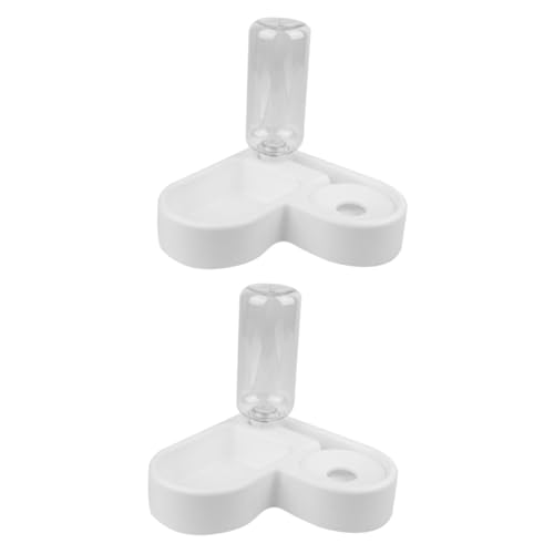 Angoily 2 Stücke 500ml Auto Wasserspender Pet Feeder Doppel Schüssel Ecke Form Sicher Kunststoff Für Hund Katze Weiß Angoily 2 Stücke 500ml Auto Wasserspender Pet Feeder Doppel Schüssel Ecke Form Sicher Kunststoff Für Hund Katze Weiß von Angoily