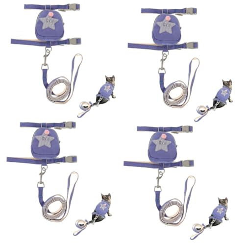 Angoily 4 Stücke Einstellbare Katze Und Leine Für Kätzchen Outdoor Flucht Pet Steuerung Seil Angoily 4 Stücke Einstellbare Katze Und Leine Für Kätzchen Outdoor Flucht Pet Steuerung Seil von Angoily