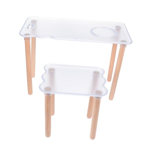 Angoily Lustiges Hamster-Tisch-Stuhl-Set Hamsterkäfig-plattform Haustierkäfig- Für Chinchilla Meerschweinchen von Angoily