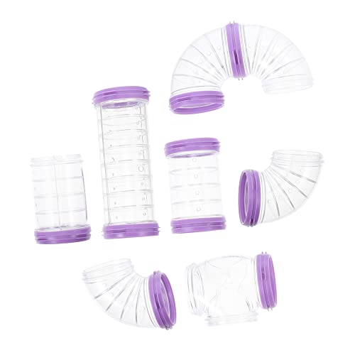 Angoily 1 Satz Hamsterpfeife DIY Set Tunnel Für Hamster Hamsterspielzeug Für Echte Hamster Röhren & Tunnel Für Kleintiere Sportset Sport Zubehör Rohr Verwenden Hase Violett Plastik von Angoily