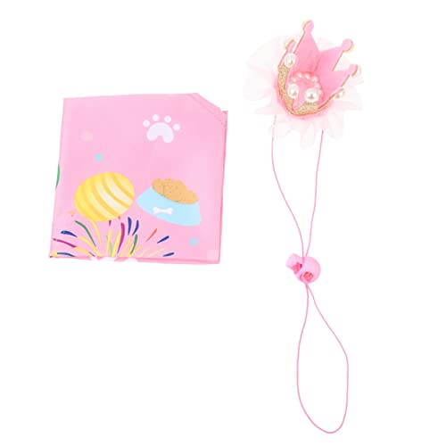 Angoily Hundeparty-Ornament 1 Set Geburtstagsmütze Dreieckstuch Haustierzubehör von Angoily