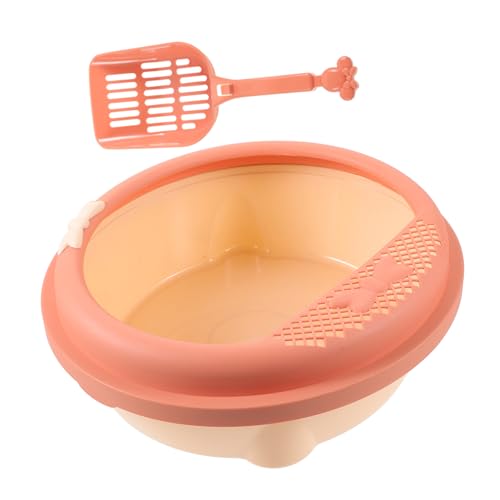 Angoily 1satz Katzenklo Mit Halbgeschlossenen Design Tragbare Katzentoilette Für Drinnen Und Unterwegs Anti-Spritz-Funktion Aus Langlebigem Für Katzen Und Kätzchen Kleine von Angoily