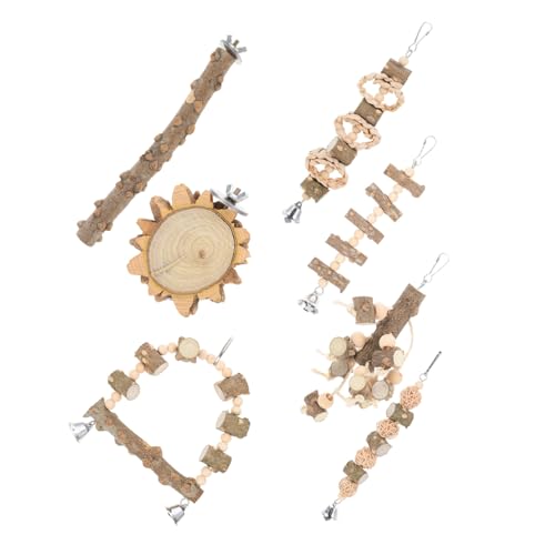 Angoily Vogel-papagei-Spielzeug 7-TLG. Vogel-kauspielzeug Holz-sitzstange Spielzeug Für Vögel Vogel-schleifstäbe Papagei-beißspielzeug Angoily Vogel-papagei-Spielzeug 7-TLG. Vogel-kauspielzeug Holz-sitzstange Spielzeug Für Vögel Vogel-schleifstäbe Papagei-beißspielzeug von Angoily