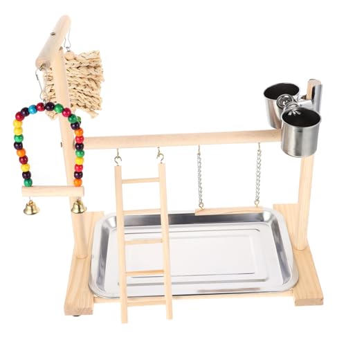 Angoily 1satz Papageien Spielplatz Holz Hängeständer Spielzeug Für Papageien Klettergerüst Spielschaukel Kauspielzeug Für Gesunde Bewegung Und Spaß Für Ihren Vogel Angoily 1satz Papageien Spielplatz Holz Hängeständer Spielzeug Für Papageien Klettergerüst Spielschaukel Kauspielzeug Für Gesunde Bewegung Und Spaß Für Ihren Vogel von Angoily