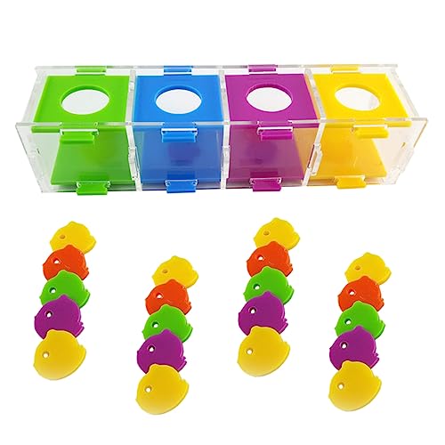 Angoily 1satz Farbenfrohes Papageien-Spielzeug Interaktive Farbsortier-Box Für Vögel Pädagogisches Zubehör Spiel Und Geistiger Entwicklung Für Conures Und Andere Papageien Angoily 1satz Farbenfrohes Papageien-Spielzeug Interaktive Farbsortier-Box Für Vögel Pädagogisches Zubehör Spiel Und Geistiger Entwicklung Für Conures Und Andere Papageien von Angoily
