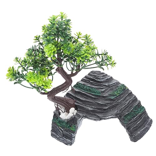 Angoily Mini-reptilienhöhle und Baumversteck Aus Kunstharz Kompakte Dekoration für Aquarien und Terrarien Angoily Mini-reptilienhöhle und Baumversteck Aus Kunstharz Kompakte Dekoration für Aquarien und Terrarien von Angoily