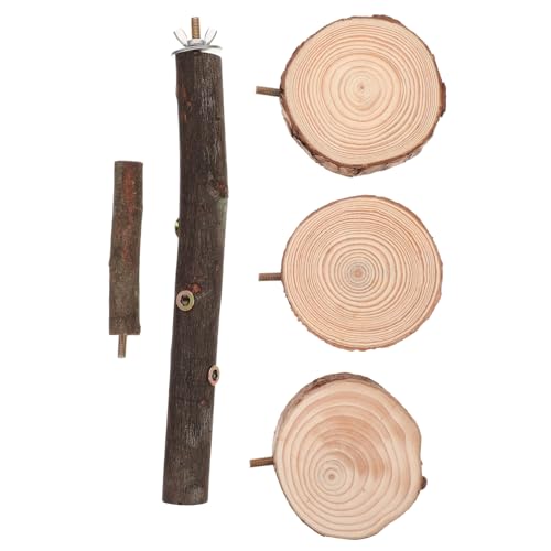 Angoily Papagei-Spielzeug-Set Aus Holz Papagei-sitzstange Vogelspielzeug Spielständer Laufstall Dekoratives Vogel-Accessoire Angoily Papagei-Spielzeug-Set Aus Holz Papagei-sitzstange Vogelspielzeug Spielständer Laufstall Dekoratives Vogel-Accessoire von Angoily