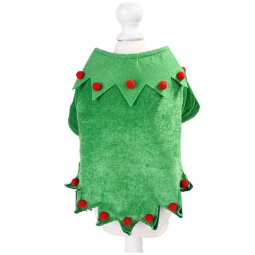 Angoily 1 Satz Weihnachtsbaum-Hundekleidung Weihnachtskleidung für Haustiere Kleider Party-Hundetuch Weihnachtskleidung für Hunde lustig Wintermantel thermisches Tuch von Angoily