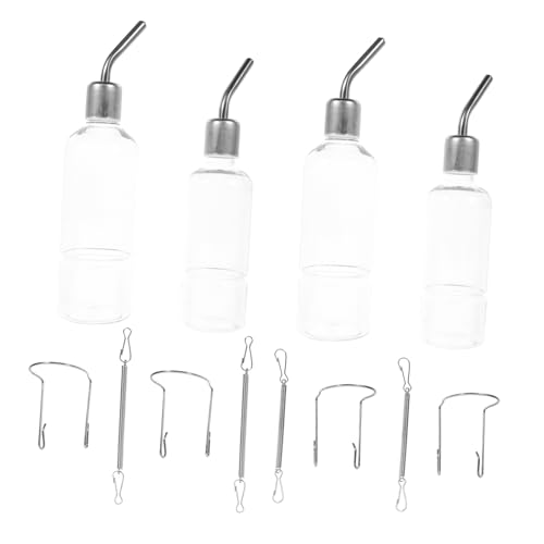 Angoily Haustier-tränke – 1 Set Hängende Wasserflasche – Gratis Für Eidechsen Welpen Mit Auslaufsicherem Verschluss von Angoily