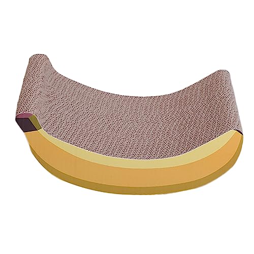 Angoily 1stück Banane Form Katzen Kratzbrett Aus Wellpappe Praktisches Spielzeug Für Kätzchen Schont Möbel Stundenlanger Spaß Für Ihre Katze Und Sicher von Angoily