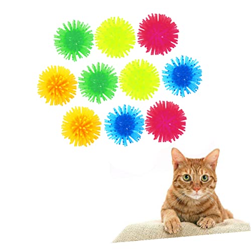 Angoily 10St Spielzeug zum Ausgeben von Lebensmitteln Katze weiche Stichbälle tatsächl möbelschoner Agil Rätsel Spielzeuge Ballspielzeug für Katzen Katzenspielzeug Puzzle von Angoily