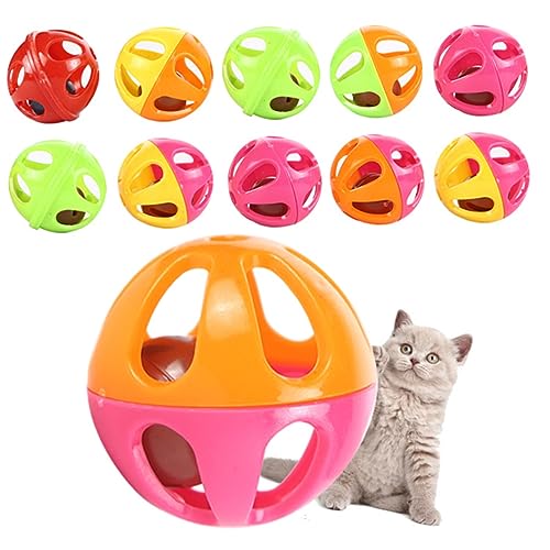 Angoily Katze 10 Stücke Glocke Für Katzen Kunststoff Hohl Jingle Bell Für Haustier Spaß Zufällige Farbe Angoily Katze 10 Stücke Glocke Für Katzen Kunststoff Hohl Jingle Bell Für Haustier Spaß Zufällige Farbe von Angoily