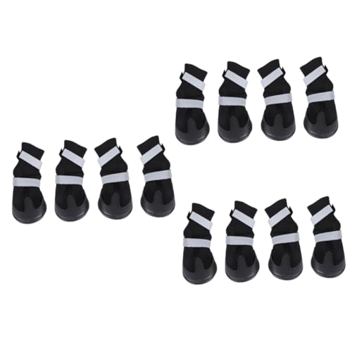 Angoily 3er-Sets Hundestiefel Für Mittelgroße Bis Große Hunde Größe XL Zum Wandern Laufen Schnee Warme Hundeschuhe 4 Stück X 3 von Angoily