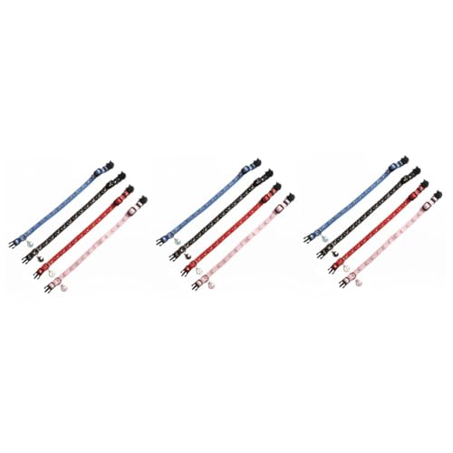 Angoily 3 Sets Haustier Halskette Katze Mond Halsband Halsband Für Kätzchen Haustierbedarf Verstellbare Halskette 4 Stück * 3 von Angoily
