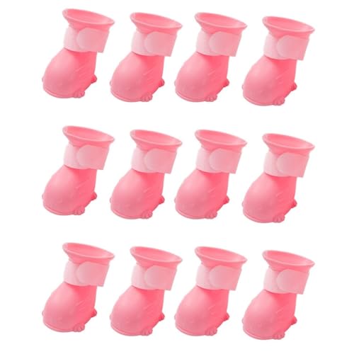 Angoily 3 Sets Wunderschön Gefertigte Hundeschuhe Regenstiefel für Haustiere für Den Außenbereich 4 Stück X 3 von Angoily