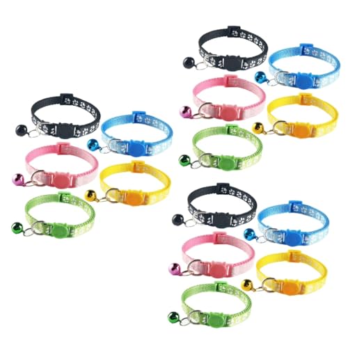 Angoily 3er-Sets Katzenhalsband Modische Glocken Haustier-Halskette Für Katzen Robuste Konstruktion Gelb/schwarz Himmelslicht Zubehör 5 Stück X 3 von Angoily