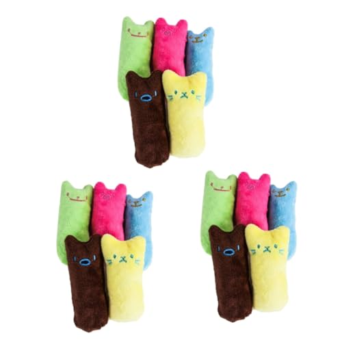 Angoily 15 STK Spielzeuge Cartoon-katzenspielzeug Katzenminze-Spielzeug Für Haustiere Kaukissen Für Katzen Haustierzubehör Plüschtier von Angoily