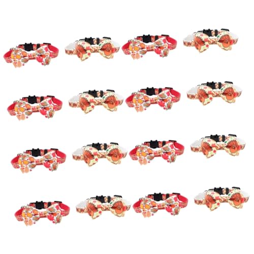 Angoily 8 Sets Halskette Thanksgiving Muster Bequemes Haustierhalsband Ideal Für Foto-Requisiten 2 Stück * 8 von Angoily
