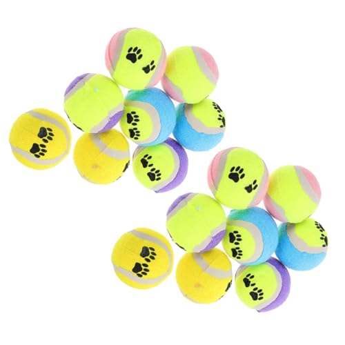 Angoily 16 Stück Hundetennisbälle Haustier-übungsspielzeug Gummibälle für Hunde Hundespielzeuge Trainingsbälle in Leuchtenden Farben Angoily 16 Stück Hundetennisbälle Haustier-übungsspielzeug Gummibälle für Hunde Hundespielzeuge Trainingsbälle in Leuchtenden Farben von Angoily