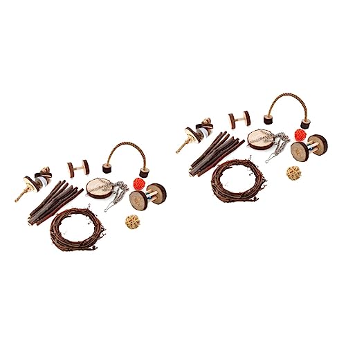 Angoily 18 STK Spielzeug Für Hasen Chinchilla-kauspielzeug Spielzeug Für Meerschweinchen Kauspielzeug Für Kaninchen Spielzeug Für Vögel Spielzeuge Hamster 9-teiliges Set Hölzern Angoily 18 STK Spielzeug Für Hasen Chinchilla-kauspielzeug Spielzeug Für Meerschweinchen Kauspielzeug Für Kaninchen Spielzeug Für Vögel Spielzeuge Hamster 9-teiliges Set Hölzern von Angoily