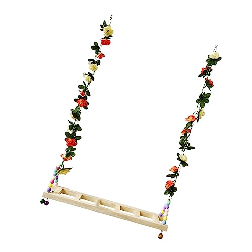Angoily Papagei Schaukel Spielzeug Holz Schaukel Für Ziervögel Vögel Spielzeug Blumen Und Blätter Vogel Gesundheit Angoily Papagei Schaukel Spielzeug Holz Schaukel Für Ziervögel Vögel Spielzeug Blumen Und Blätter Vogel Gesundheit von Angoily