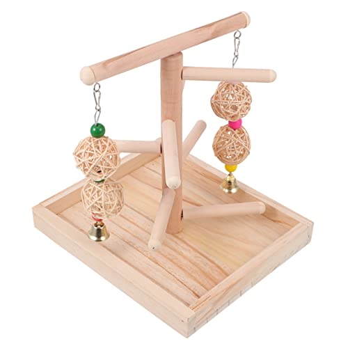 Angoily Papageien-schaukelspielzeug Vogelspielzeug Aus Holz Stehgestell Klettergestell Für Heimvögel von Angoily