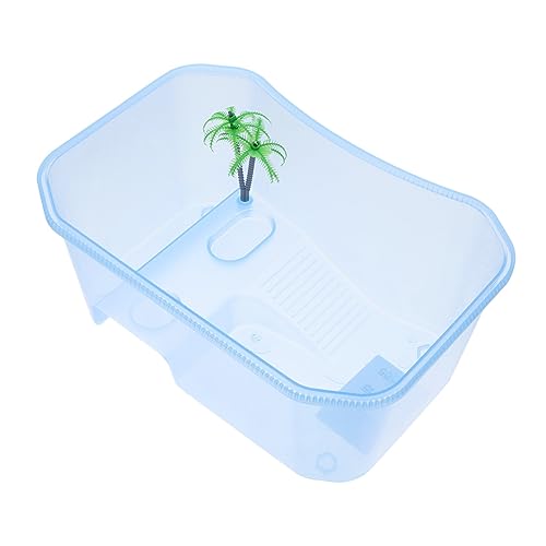 Angoily 1Stk Mini-Schildkrötenbecken reptichip Mini-Plastiktiere klein Haustier Zubehör für Aquarien Reptilfall Fall für Schildkröten Schnappschildkröte Schildkrötenbox Aquarium Container von Angoily