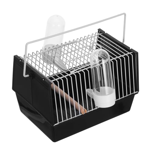 Angoily 1Stk Vogelkäfig Birdcage Bird cage Vogel Lebensraum Papageienkäfig aus Kunststoff liefert Vogel Papageienkäfig Handlich Spielstand Vogel liefert Handkäfig Reisen von Angoily