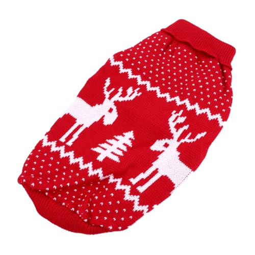 Angoily 1Stk Weihnachtspullover Pullover für Hunde klein Dekoration für Haustierkleidung Kleider Hundeweihnachtskleidung Hundepullover Elch Hundekleidung Weihnachtskostüme Acryl von Angoily