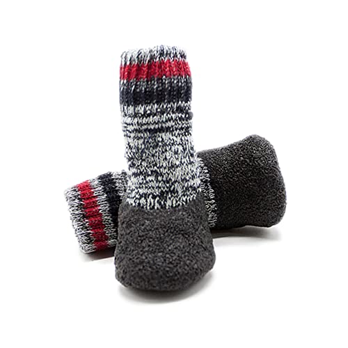 Angoily 2 Paar rutschfeste Haustier Socken Weihnachtshundekleidungszubehör Weihnachtskostüm Zubehör Haustier rutschfeste Socken Für Hunde Hundegriff Socken Thermische Socken Hündchen von Angoily