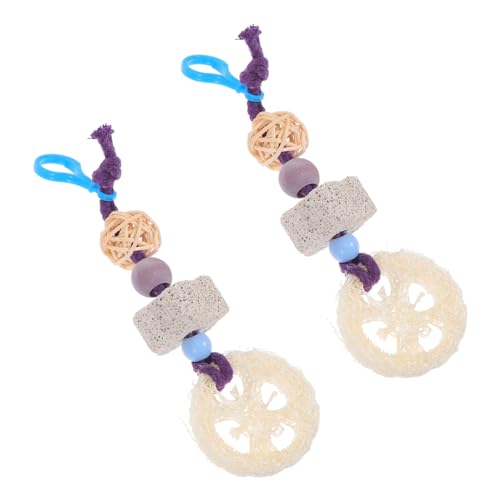 Angoily Hamster-mineralien-backenzahnspielzeug 2er-Pack Kauspielzeug Für Haustiere Beißspielzeug Aus Holz Für Vögel Und Haustiere Zufällige Farbe von Angoily