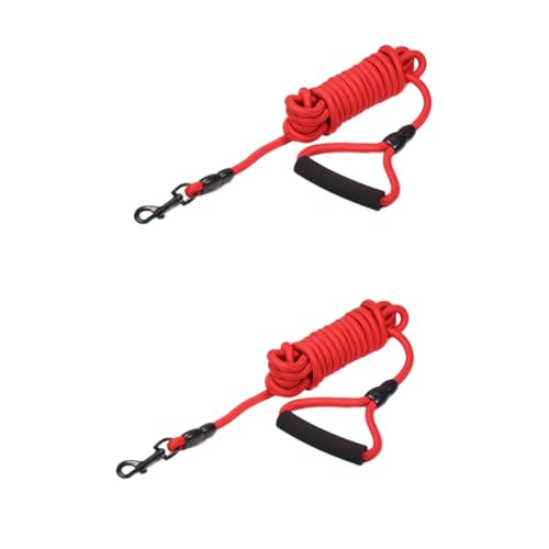 Angoily 2 Stück 10 Hundetrainingsleinen 10 M Lange Nylonleine Mit Bequem Gepolstertem Griff Robuste Hundeleine Für Outdoor-aktivitäten von Angoily
