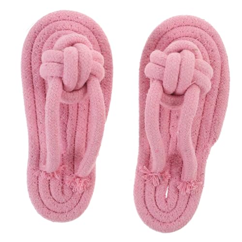 Angoily 2stücke Hundespielzeug Im Slipper-Design Verschleißfestes Baumwollseil Kauspielzeug Für Hunde Für Zahnpflege Und Interaktives Spielen Farben Zufällig von Angoily