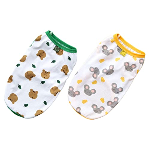Angoily 2St Hundeweste Sommerblusen Baumwollhemden Sommer Hund Pudel Kleider Muskelshirt atmungsaktive Haustierwesten Westen für Hund Hündchen Kleidung Baumwolle Baumwolle Polyester Angoily 2St Hundeweste Sommerblusen Baumwollhemden Sommer Hund Pudel Kleider Muskelshirt atmungsaktive Haustierwesten Westen für Hund Hündchen Kleidung Baumwolle Baumwolle Polyester von Angoily
