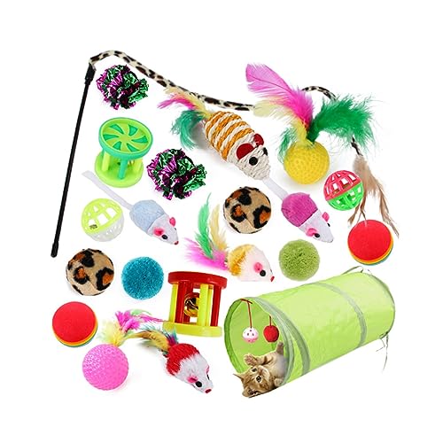 Angoily 21stücke Teiliges Katzenspielzeug Katzenspielangel Und Interaktiven Spielzeugen Für Stundenlangen Spaß Und Soziale Entwicklung Ihrer Katze Angoily 21stücke Teiliges Katzenspielzeug Katzenspielangel Und Interaktiven Spielzeugen Für Stundenlangen Spaß Und Soziale Entwicklung Ihrer Katze von Angoily