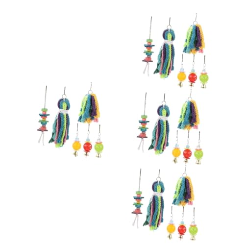 Angoily 24 STK Papagei Kauspielzeug Kaublöcke für Vögel großes Papageienspielzeug Spielzeuge Vogelspielzeug für Papageien Sittichspielzeug für den Käfig Mittel Kleiner Papagei Vogelkäfig von Angoily