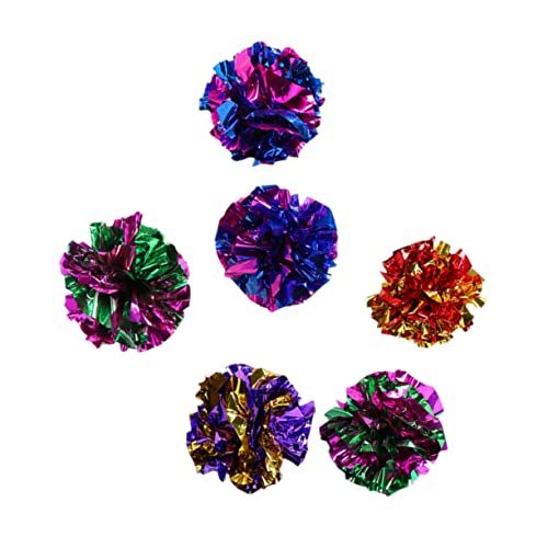 Angoily Katzenspielzeug-bälle-Set 24 Stück Knisterbälle Interaktives Spielzeug Für Kätzchen Quietschendes Haustierspielzeug Bälle in Leuchtenden Metallfarben Zufällige Farbe Angoily Katzenspielzeug-bälle-Set 24 Stück Knisterbälle Interaktives Spielzeug Für Kätzchen Quietschendes Haustierspielzeug Bälle in Leuchtenden Metallfarben Zufällige Farbe von Angoily