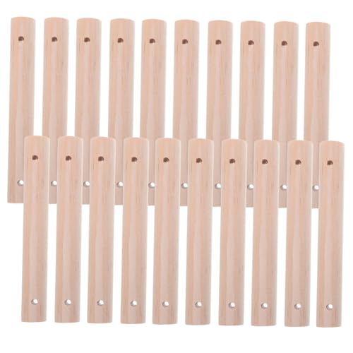 Angoily 26 Stück Teiliges Natürliche Holzstäbe für Vogelkäfig Stabile Unbehandelte Kletterleitern Ersatzrungen Vielseitige DIY Kauspielzeuge für Papageien Wellensittiche und Kleine von Angoily
