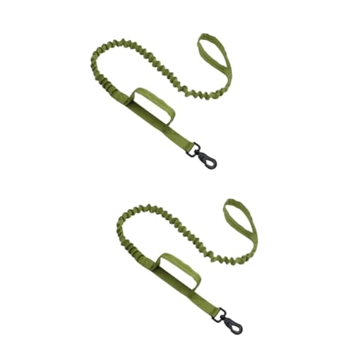 Angoily 2stücke Verstellbare Nylon-Elastik-hundeleine Militärgrün Robuste Und Elastische Hundetraining Leine Für Und Outdoor-aktivitäten Mit Einstellbarem Haken Für Flexible von Angoily
