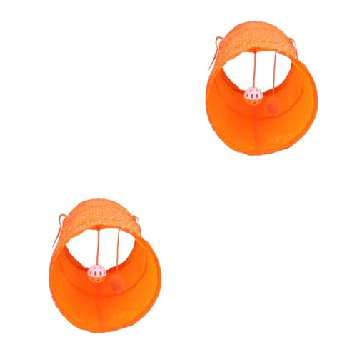 Angoily 2 Stücke Katzenspielzeug Katzentunnel Spielzeug Orange Interaktive Katzentunnel Hängende Haustierspielzeug Für Indoor-Katzen von Angoily