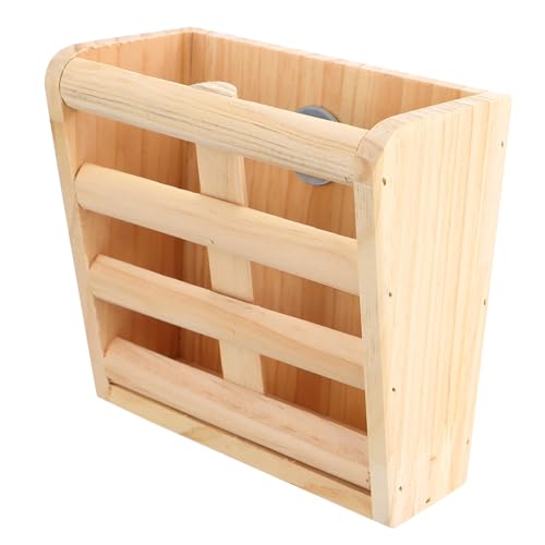 Angoily 2 Stücke Holz Feeder für Hamster Chinchilla Käfig Montieren Gras Rack Große Kapazität von Angoily