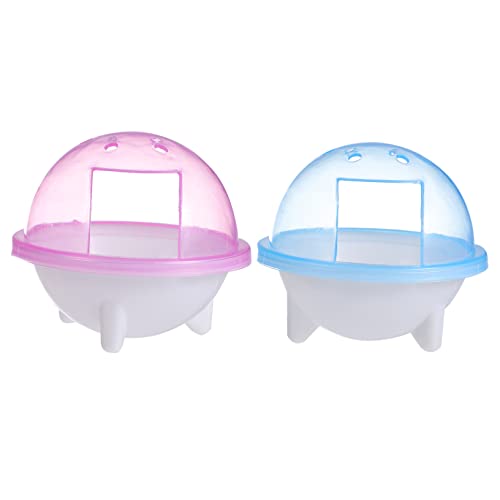 Angoily 2St Hamsterbad Hamsterkäfig badewanne Hamster-Badewannen-Toilette Kleintier badehaus Hamsterkäfig-Badewanne kleines Tierbad Haustier Container Kleiner Behälter Kleine Tiere Plastik von Angoily