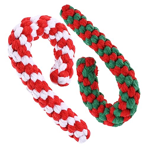 Angoily 2stücke Baumwollseil Hundespielzeug Zuckerstangenform Hunde Kauspielzeug Zur Zahnpflege Langlebig Und Sicher Für Haustiere Angoily 2stücke Baumwollseil Hundespielzeug Zuckerstangenform Hunde Kauspielzeug Zur Zahnpflege Langlebig Und Sicher Für Haustiere von Angoily