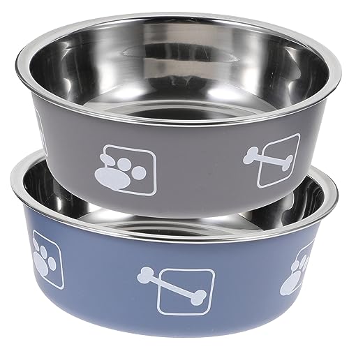 Angoily 2St Haustiernapf aus Edelstahl Futterspender für Hunde kleine Hundenäpfe Katze pet Feeder pet Water Bowl Futternapf für Hunde Indoor Hundenapf tragbarer Hundenapf von Angoily