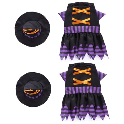 Angoily 2St Hundekostü Halloween Hundekostü Kostü Hundemantel Kostü Haustier Hundezauberer-Halloween-Kostüme Katzen-Outfit Kleider Hundekleidung Party-Hundetuch ädchen die Damen von Angoily