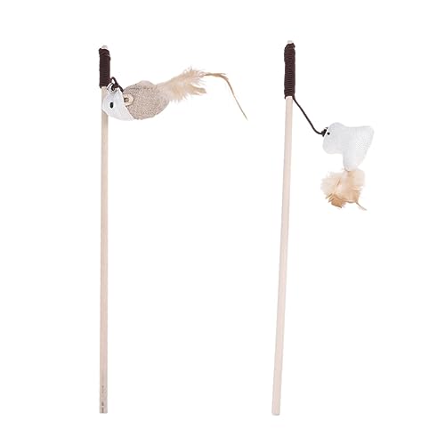 Angoily 2stücke Natürliche Holzspielzeug Katzenangel Mit Und Hühnerdesign Interaktive Teaser-Sticks Für Katzen Und Kätzchen Fördert Spiel Und Bewegung Stärkt Die Bindung Zu Ihrem Angoily 2stücke Natürliche Holzspielzeug Katzenangel Mit Und Hühnerdesign Interaktive Teaser-Sticks Für Katzen Und Kätzchen Fördert Spiel Und Bewegung Stärkt Die Bindung Zu Ihrem von Angoily