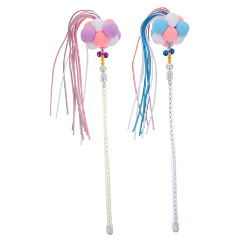 Angoily 2stücke Interaktive Katzenangel Mit Bunten Pompons Lustiges Katzenspielzeug Zur Stressbewältigung Gesundheit Ihrer Katze Angoily 2stücke Interaktive Katzenangel Mit Bunten Pompons Lustiges Katzenspielzeug Zur Stressbewältigung Gesundheit Ihrer Katze von Angoily