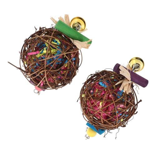 Angoily Vogelkäfig-Spielzeug Papageienspielzeug Einzigartige Form Für Vögel Haustierspielzeug Sicheres Material Zufällige Farbe von Angoily