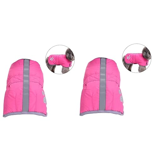 Angoily 2St Safety Safe todsicher fot Snail Essence safebed Photos Snowsuit Dog Coat Water Proof The Security The Photograph secruity phito geldschrank Rosa Kleidung Haustier Mantel Jacke von Angoily